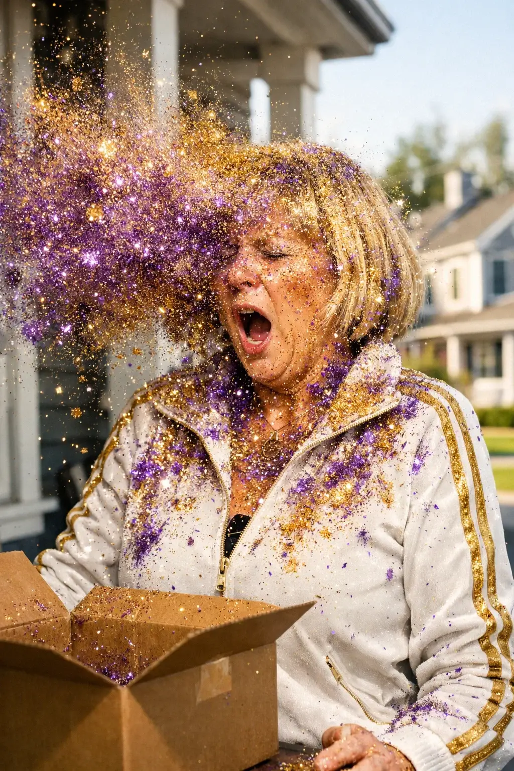 HOA—Karen kept stealing my packages so I Rigged it with glitter Bomb
