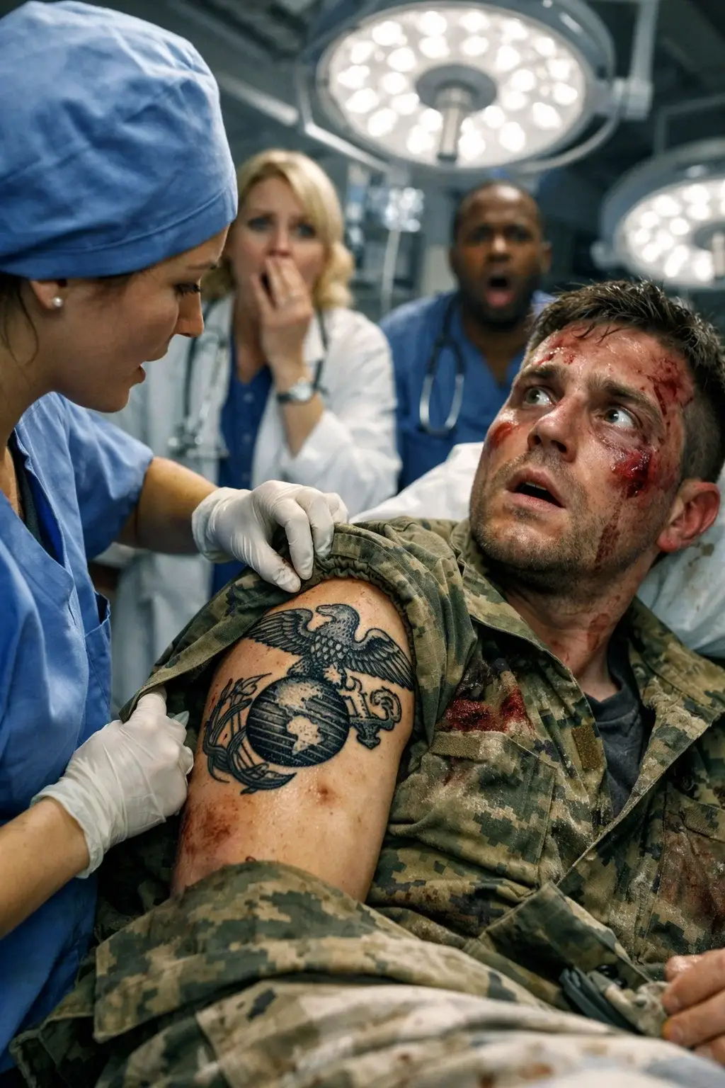 Marine Commander Refused Help… Until the Nurse Showed Her Unit Tattoo A