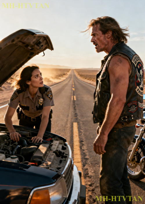 A Hell’s Angel Stopped to Help a Female Cop—He Froze When He Saw Her Face