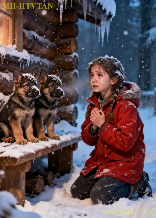 A Little Girl Took In Two Freezing Dogs — The Next Morning, Officers Surrounded Her House!