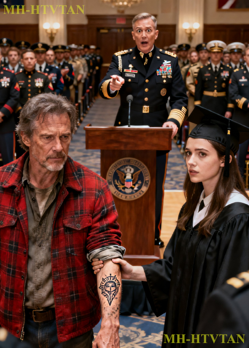 The Trucker Thought He’d Just Watch Her Graduate—Then the General Froze at His Tattoo…