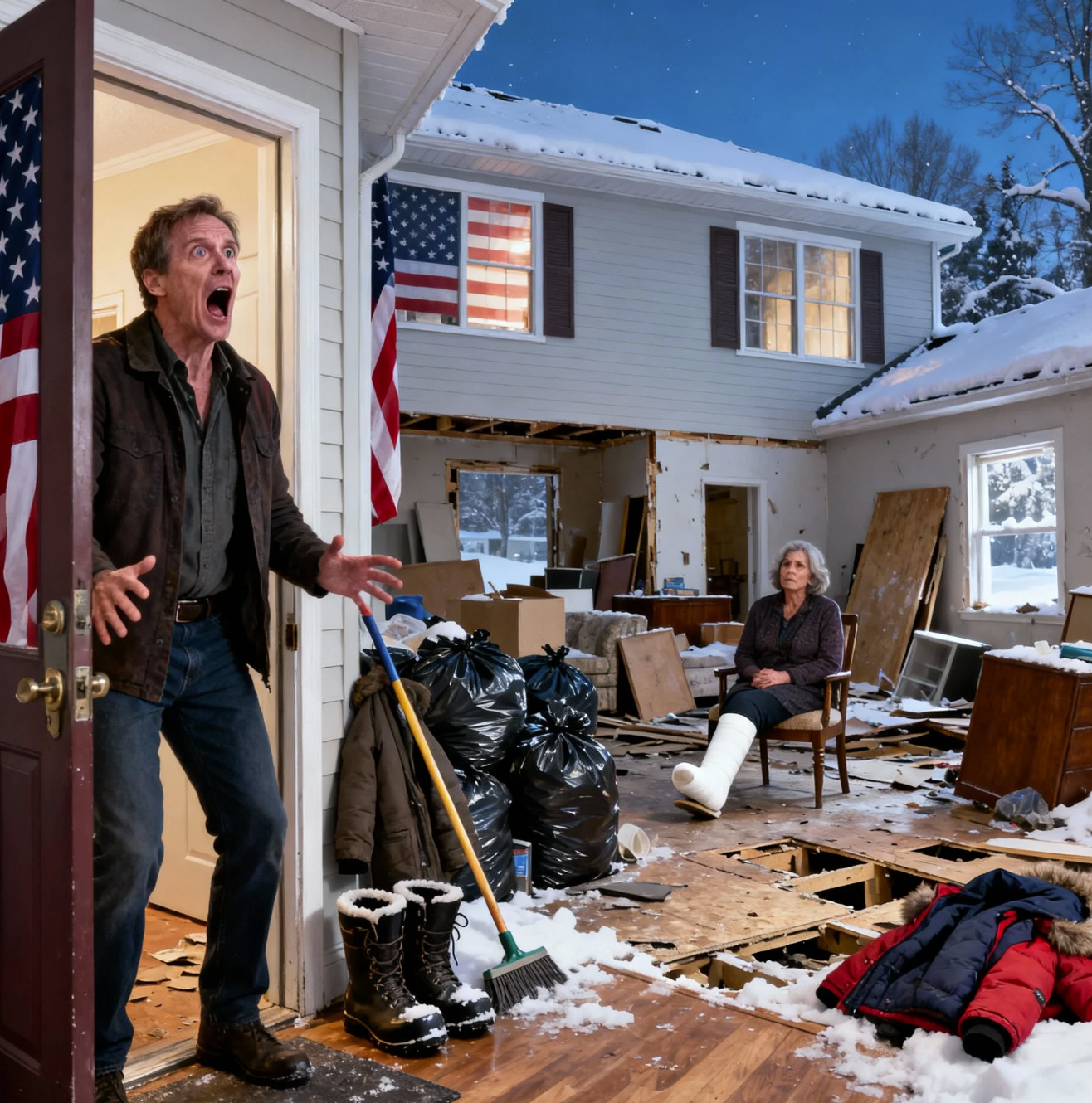 My Stepfather Forced My Mom to Clean and Shovel Snow with a Broken Leg – So I Taught Him a Harsh Lesson