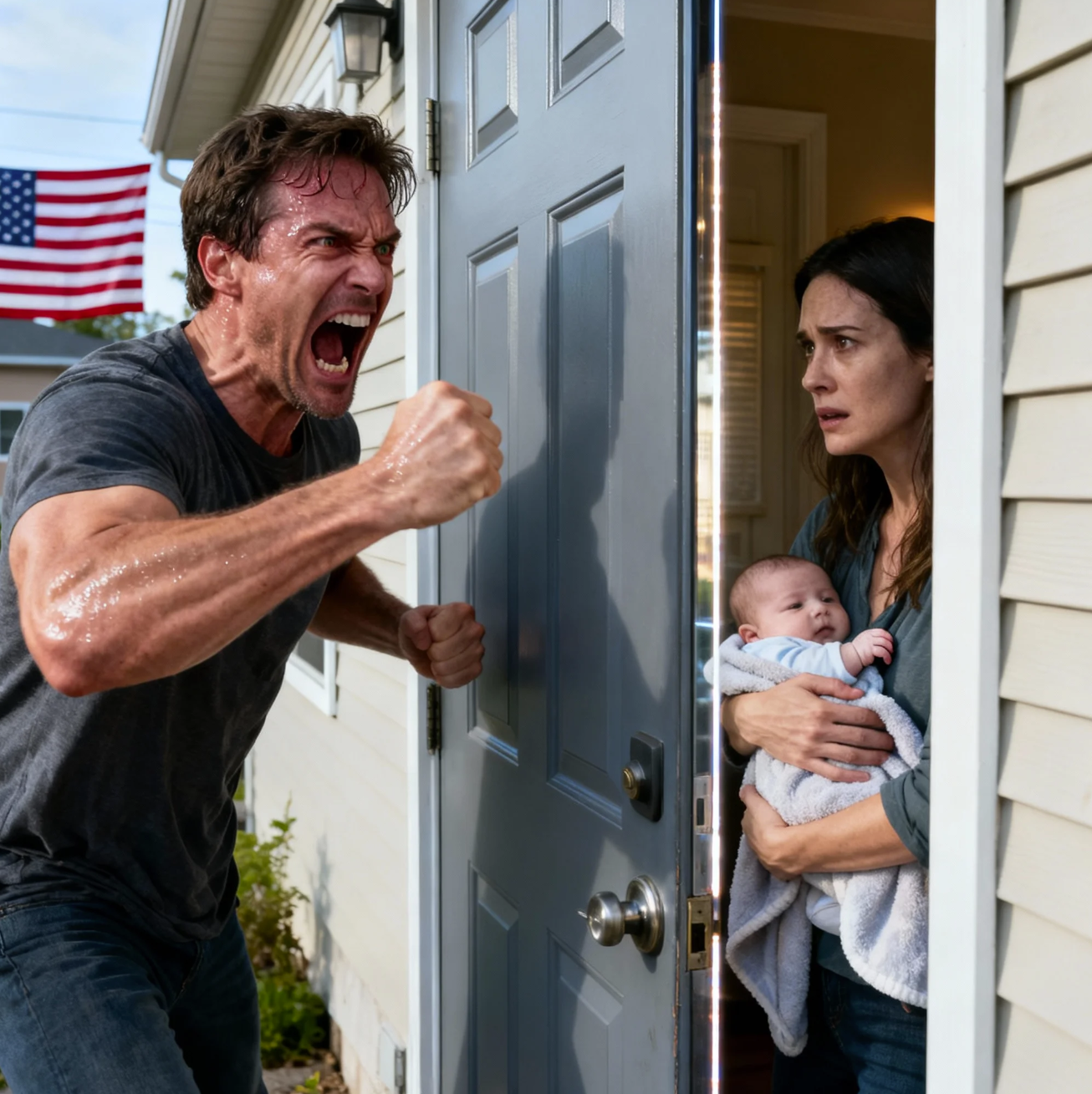 When I Returned from the Hospital with Our Newborn, My Husband Had Changed the Locks – Twenty Hours Later, He Showed Up, Pounding and Screaming