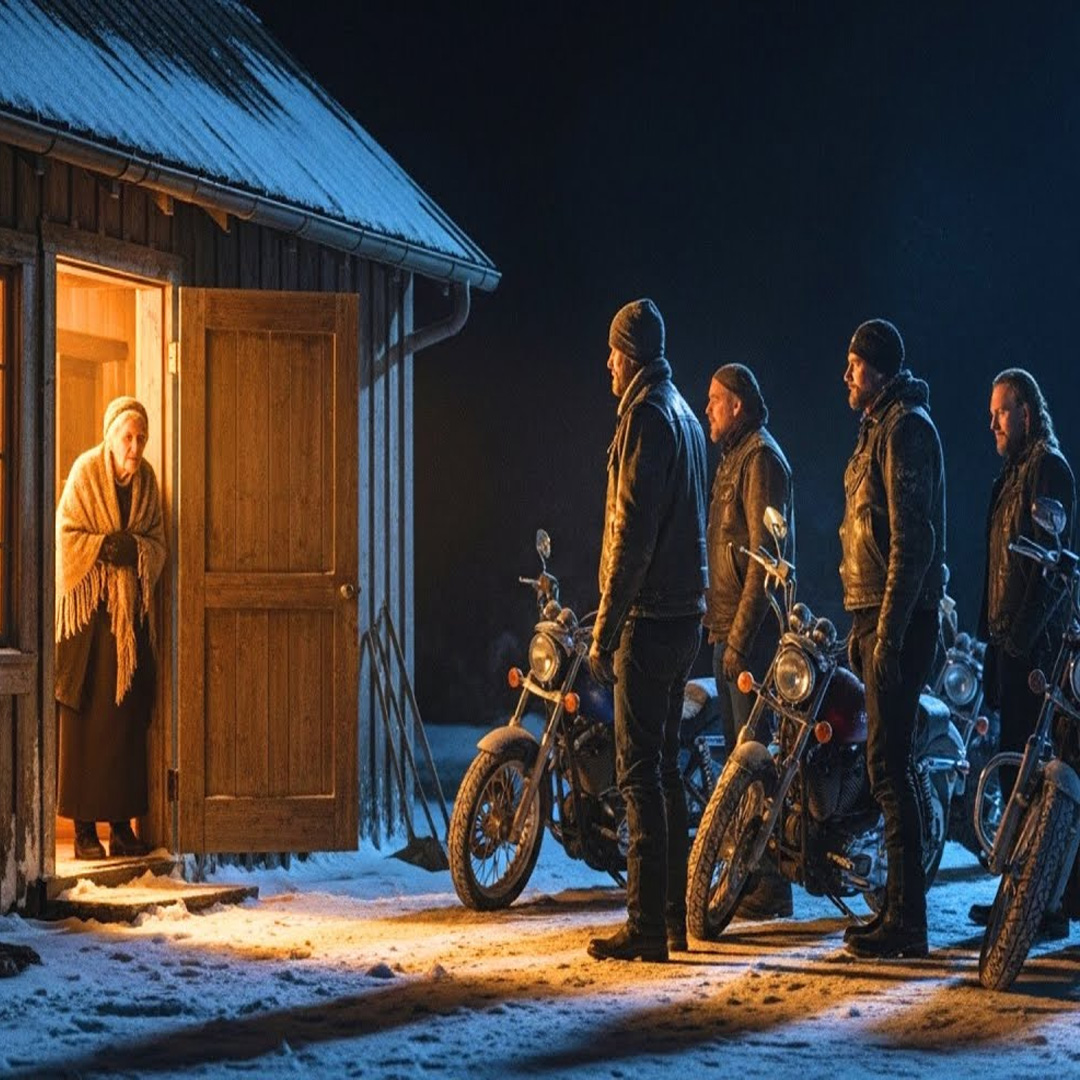 Elderly Widow Shelters 20 Freezing Bikers, Next Morning 1000 Hells Angels Stops Outside Her Door…