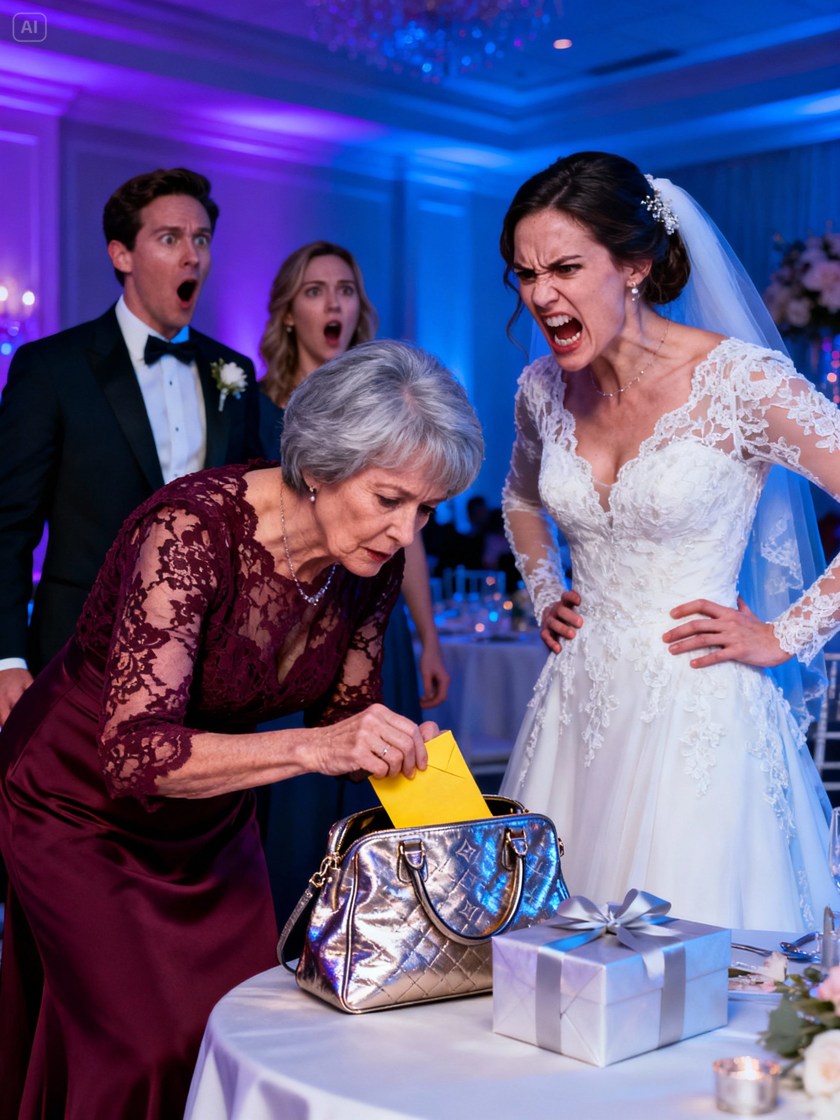 SHE TOLD YOU TO SIT BY THE KITCHEN DOORS SO YOUR FACE WOULDN’T “RUIN” THE WEDDING PHOTOS… SO YOU SMILED AND TOOK BACK EVERYTHING
