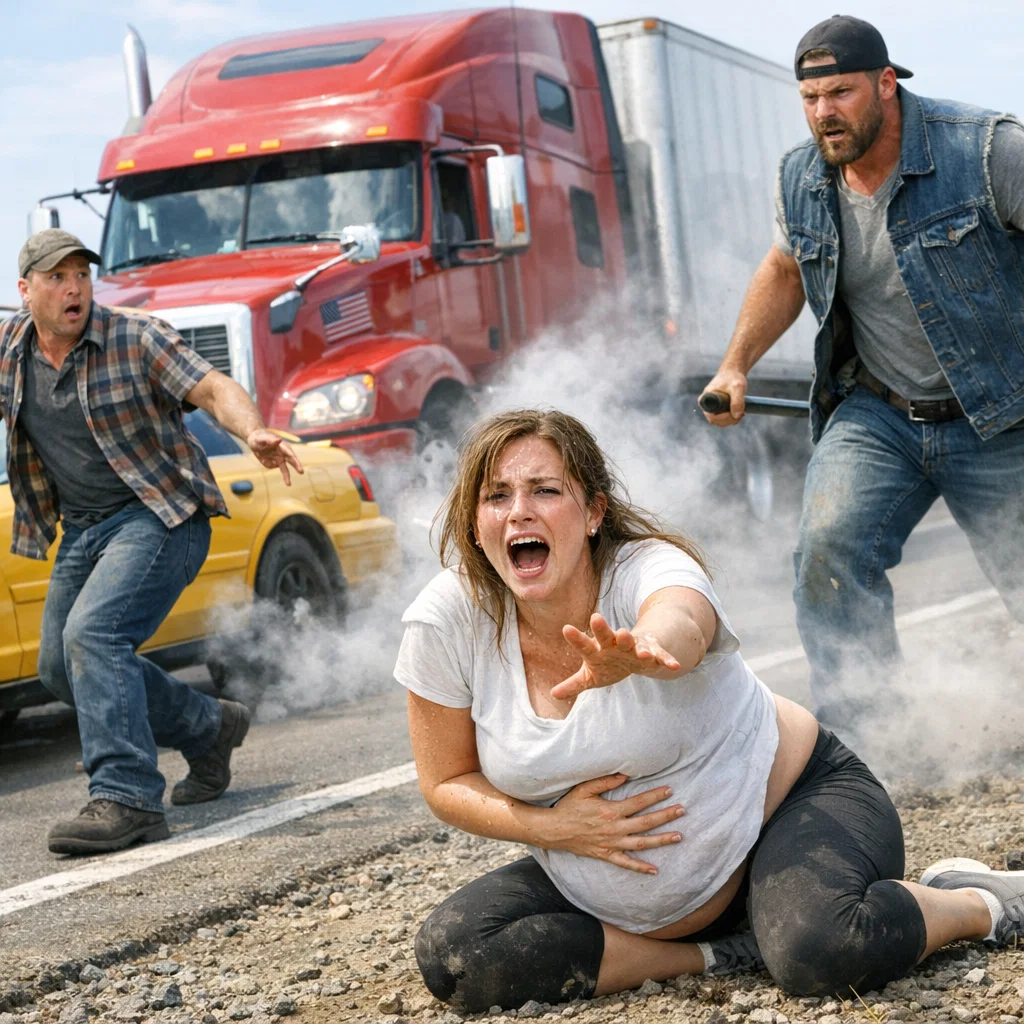 The Driver Dragged Me Out of His Cab on I-95 Because I Was Pregnant and Nauseous. He Didn’t See the 18-Wheeler Convoy Behind Us.