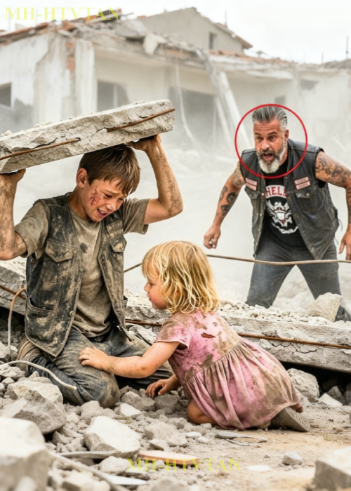 A 7-Year-Old Dug Through The Rubble To Save A Trapped A 5 Year Old Girl — She Was a Biker’s Child