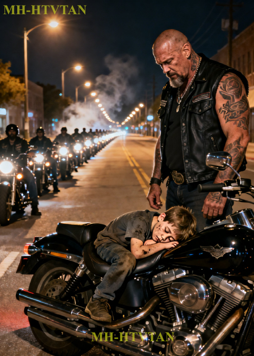 “A 7-Year-Old Found Alone on a Harley — And 47 Hells Angels Arrived With Tears in Their Eyes.”