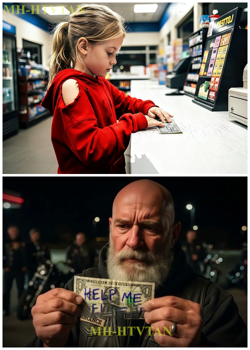 Little Girl Wrote ‘Help Me’ on a Dollar at a Gas Station — The Biker Didn’t Leave