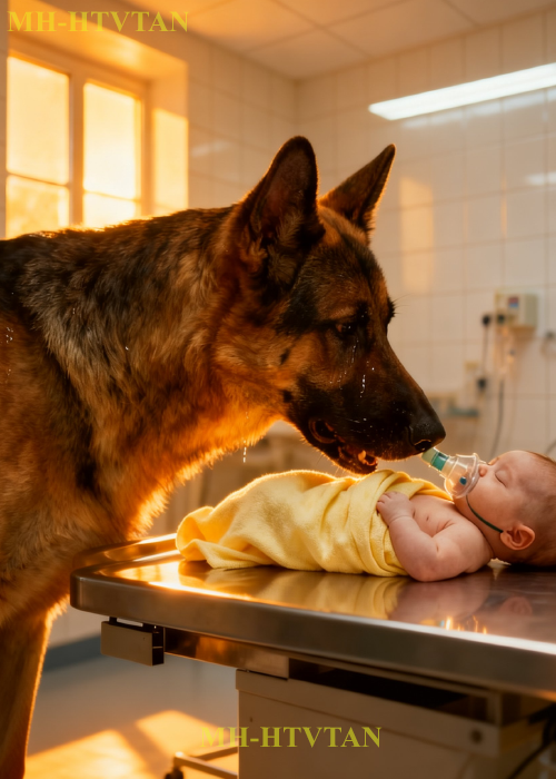 German Shepherd Visits Dying Baby In His Final Moments—What He Did Made The Whole World Cry