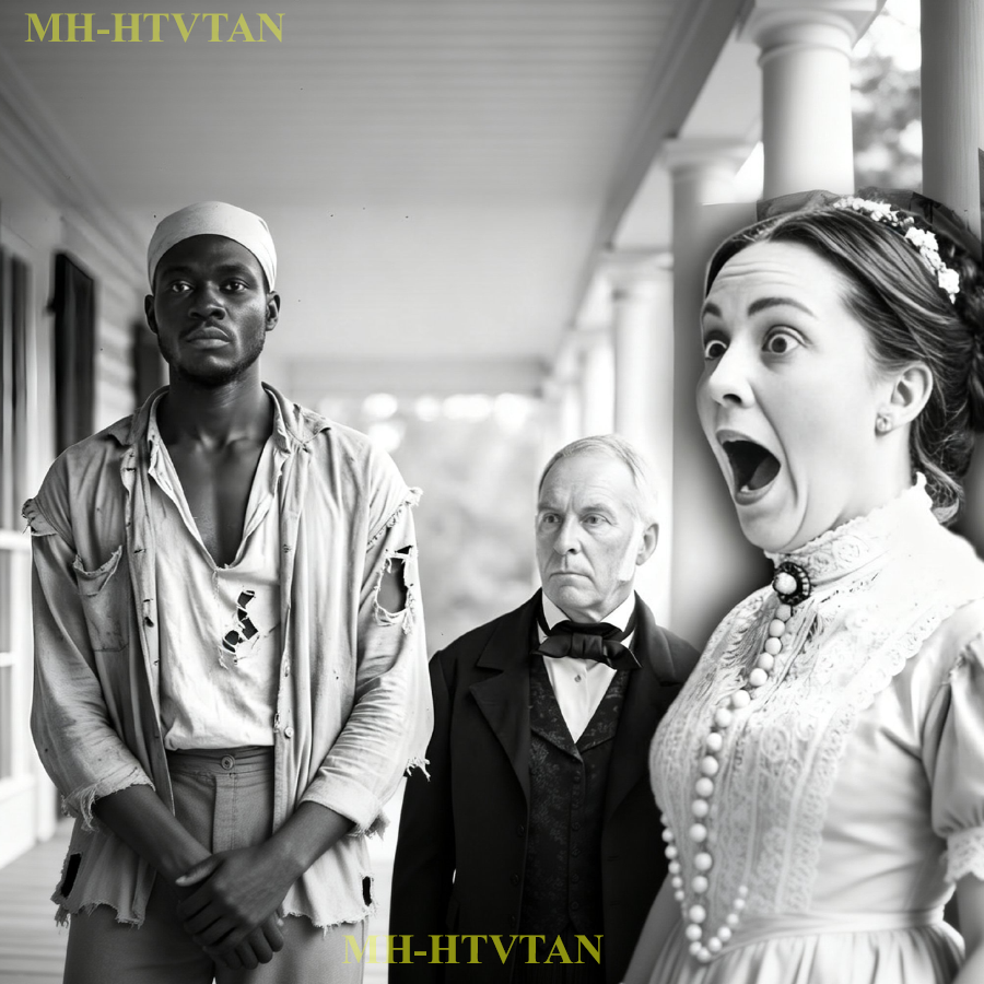 The master’s wife is shocked by the size of the new giant slave – no one imagines he is a hunter.