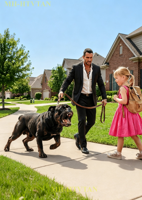 Nobody Could Tame This Mafia Boss’s Bulldog — Then a Little Girl Did Something Shocking!