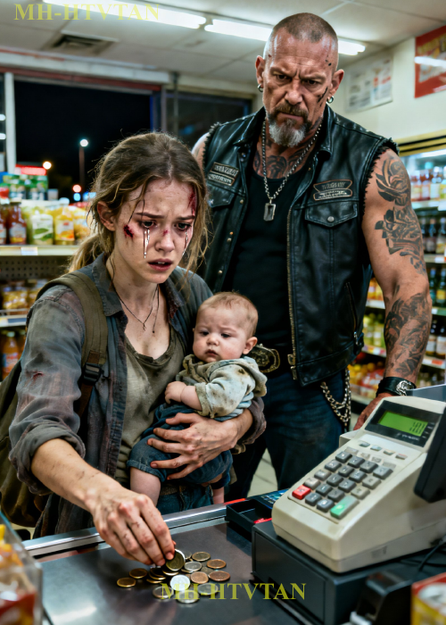 Poor Mom Buys Baby Formula With Her Last Coins, Then Hells Angel Walks In And Stuns All…