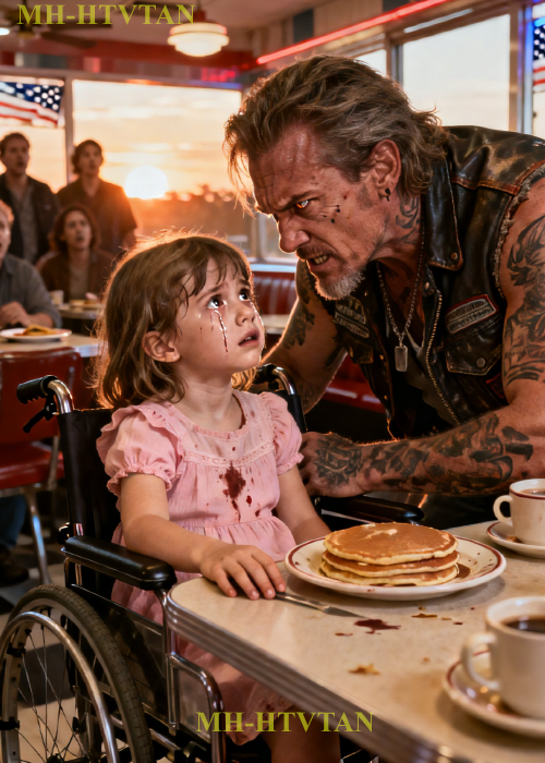 “They Won’t Let Me Eat” A 5 Year Old Girl In A Wheelchair Whispered — The Biker Bought the Diner