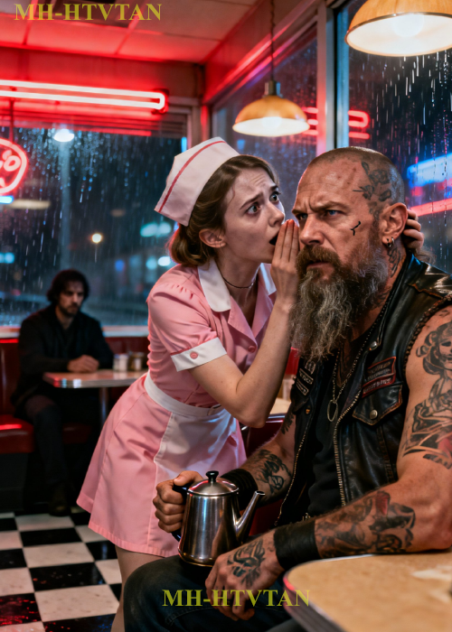 Poor Waitress Whispered to a Hells Angel ‘He Won’t Stop Following Me’ — What He Did SHOCK everyone!