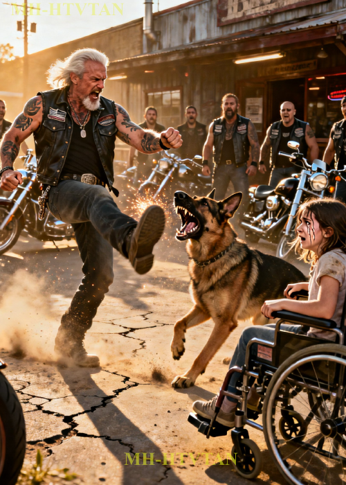 A Biker Kicked A Little Girl’s German Shepherd As A Joke, Not Knowing It Was A K9 Service Dog