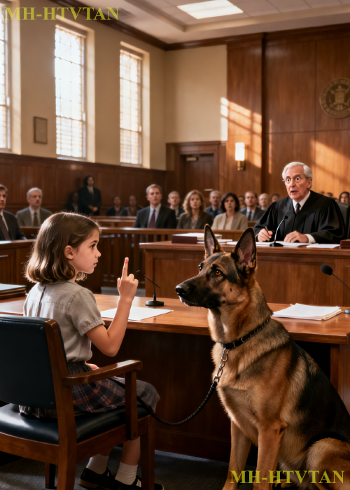Little Girl Gives a Secret Signal to Her Dog. Judge Stops the Courtroom in Shock!