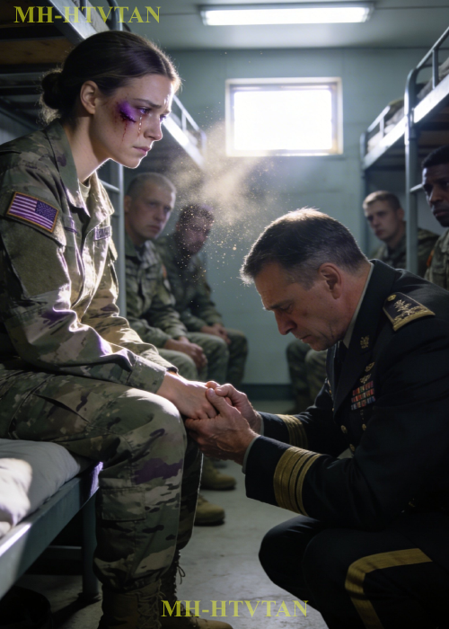 General Spotted Bruises on Female Soldier’s Face — “You’re Still Alive?” Breaks Down Crying