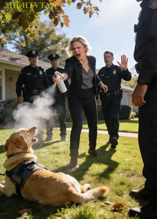 HOA Karen Sprayed My Service Dog — She Froze When the Cops Said It’s a Federal Crime!