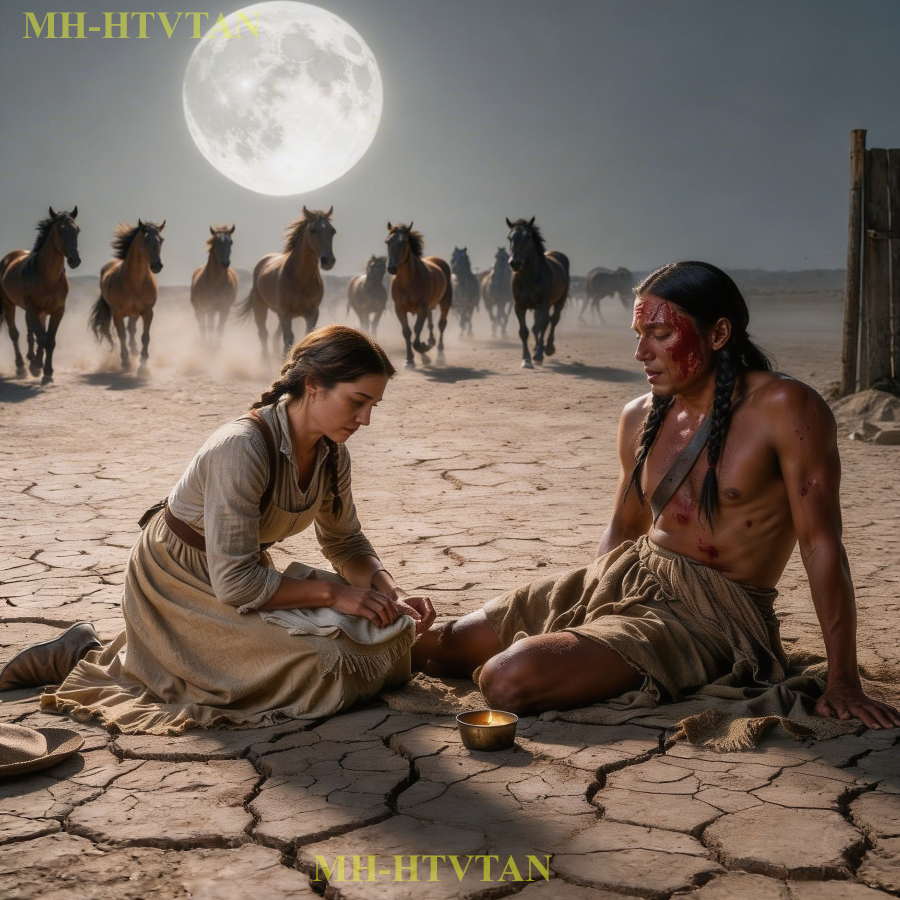 A Widow Gave Her Only Horse For A Dying Apache — At Dawn, He Returned With A Herd Of Wild Mustangs