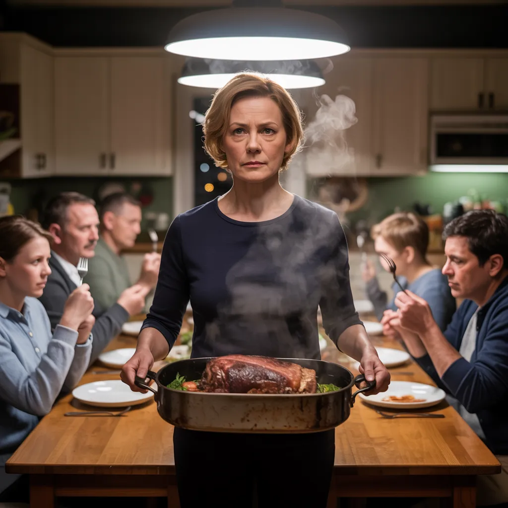 My daughter ordered, “You eat last.” I didn’t argue, and I didn’t shed a tear. I carried the roast I’d marinated for 8 hours straight out the front door in front of the whole family, leaving only forks scraping plates and the kind of stares that treat you like furniture. That night she called in a rush, and I opened the folder, changed every password, and chose again who gets access to my life.