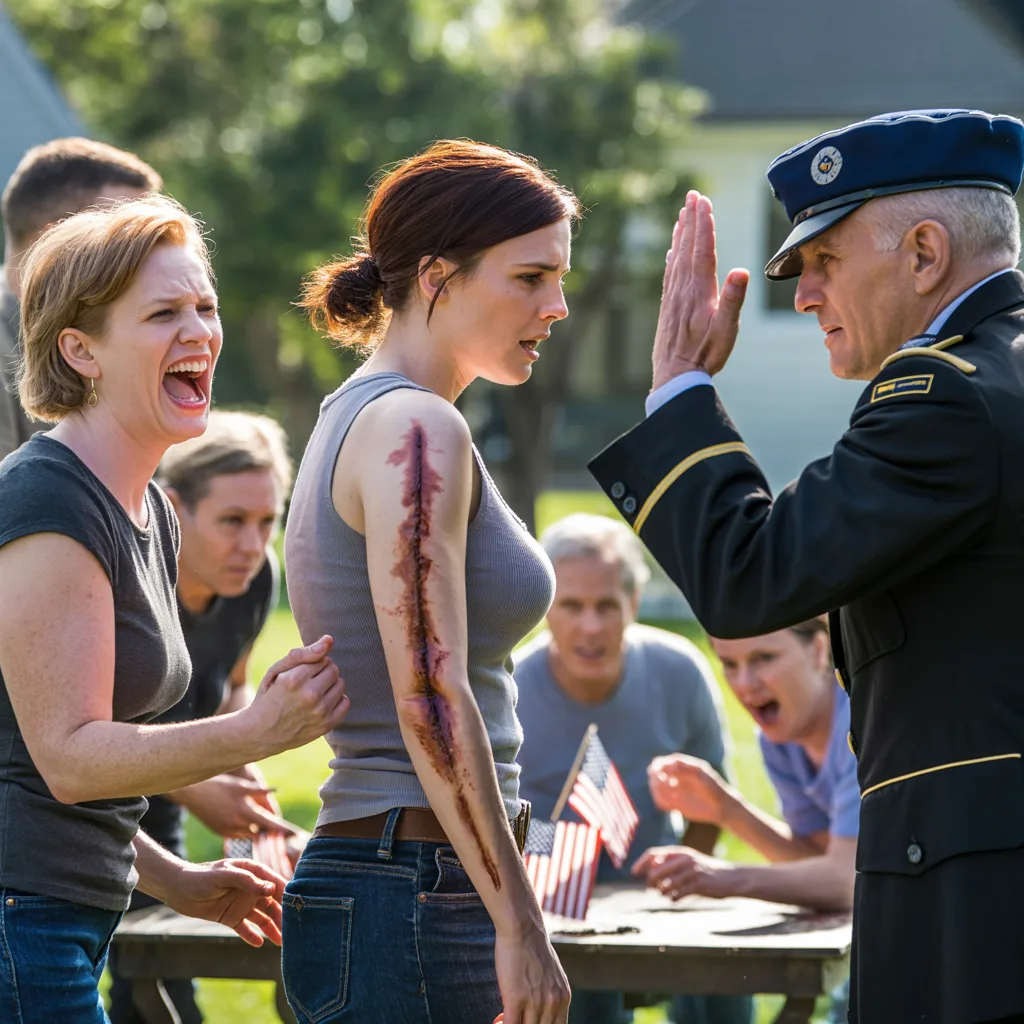 My Aunt Mocked My Scar at the BBQ, Until Her Colonel Husband Recognized My Scar.