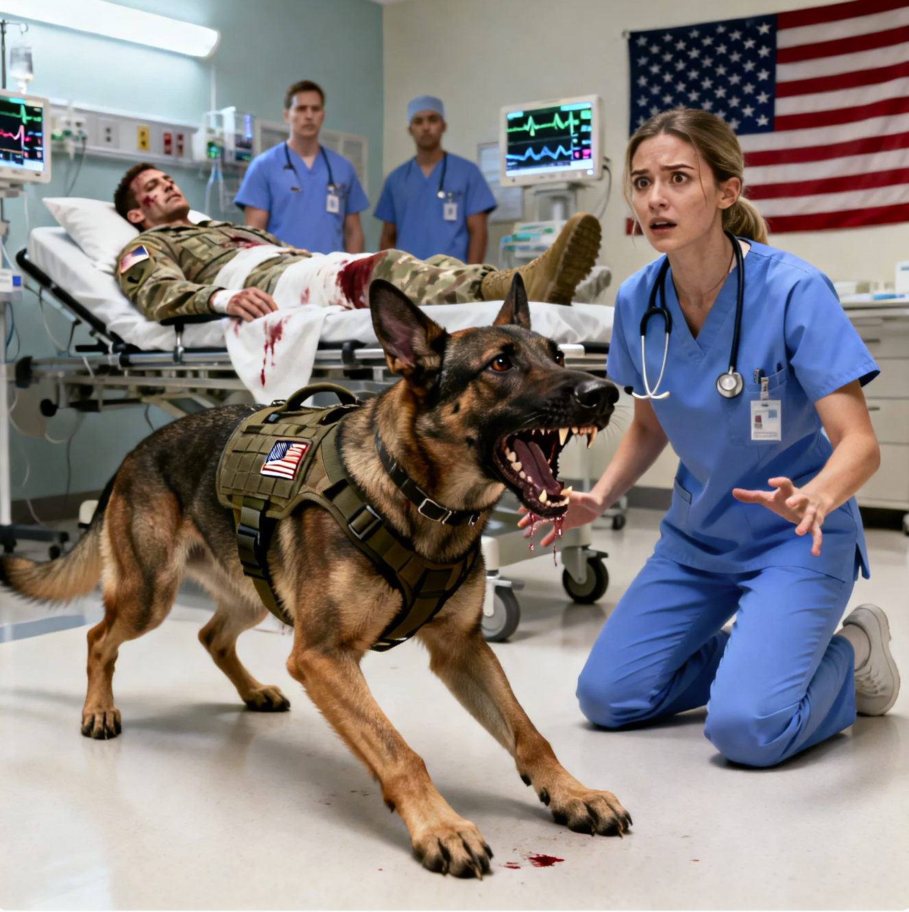 The K9 Wouldn’t Let Anyone Touch the Wounded SEAL — Until a Rookie Nurse Spoke a Secret Unit Code