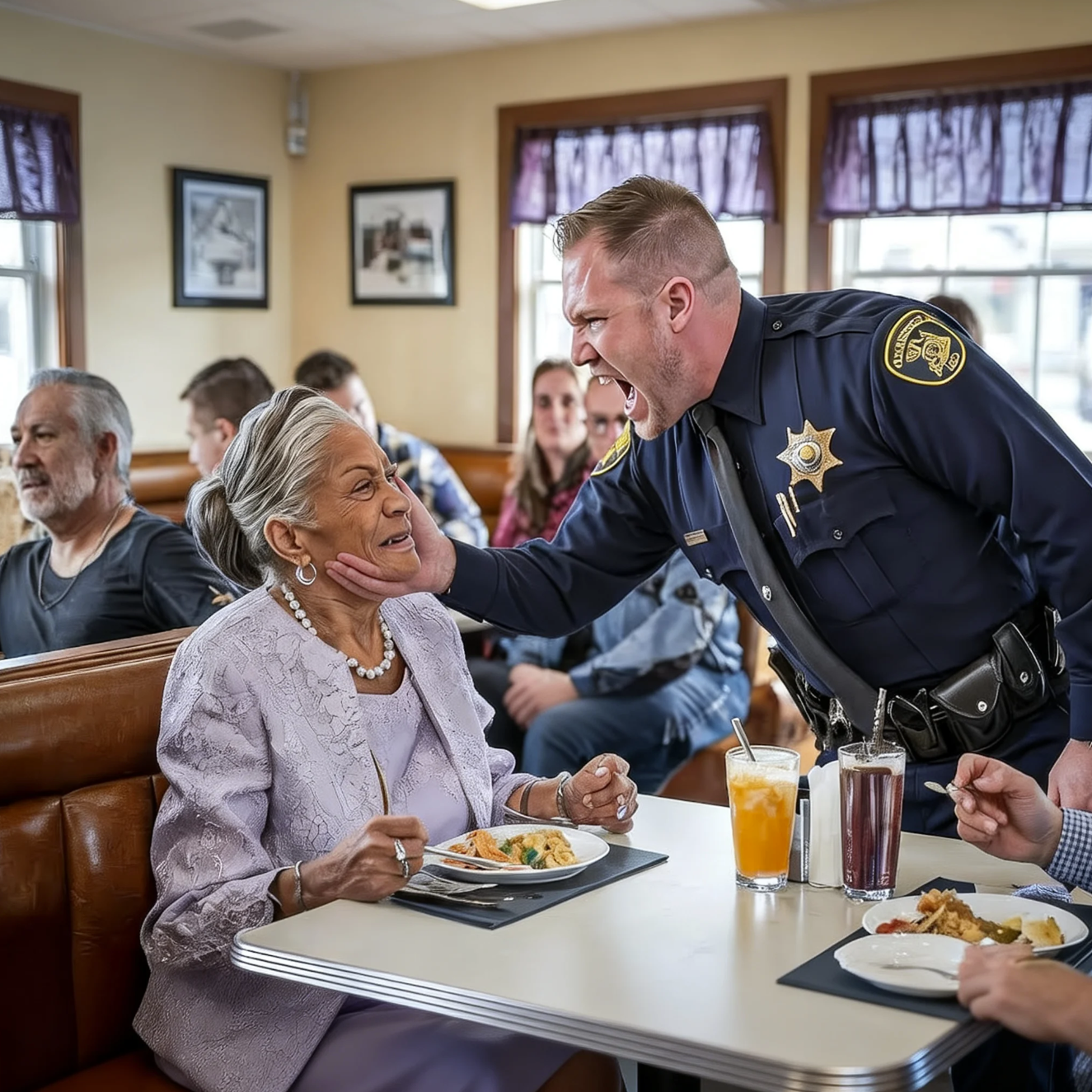Racist Sheriff Slaps Elderly Black Woman at Diner — Unaware Her Son Was a Navy SEAL