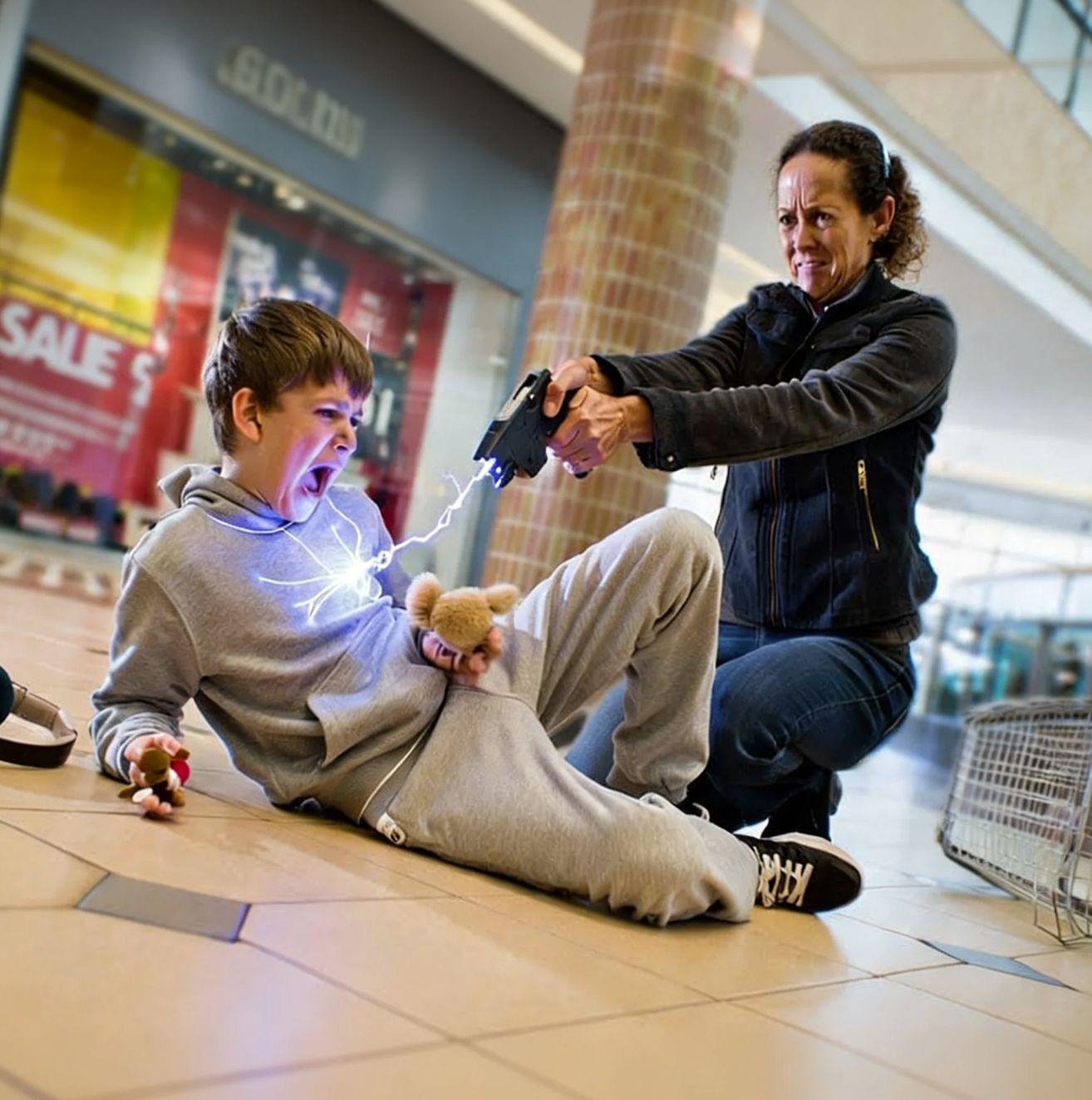 HOA Karen Electrocuted My Autistic Son with a Taser at Mall – She Had No Idea I’m Sheriff!