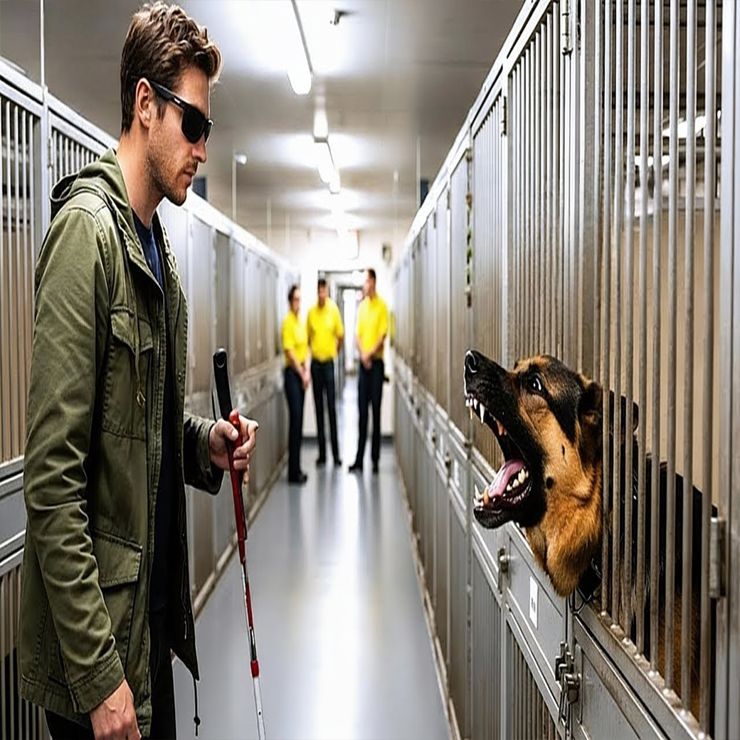 Blind Veteran Meets the Most Dangerous Retired Police Dog — What the Dog Did Next Shocks Everyone…