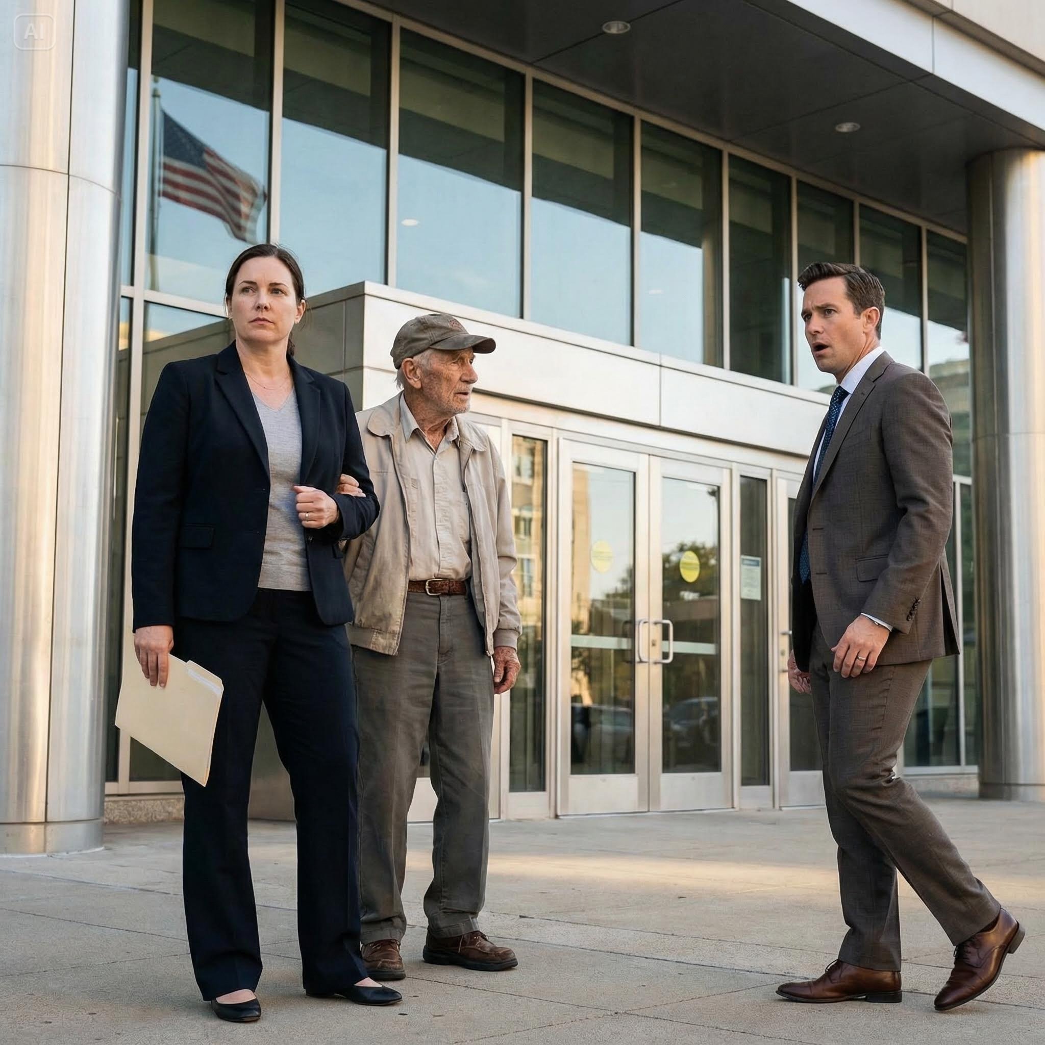 ON THE WAY TO THE DIVORCE HEARING I HELPED AN ELDERLY MAN ON THE BUS. HE WANTED TO COME WITH ME T…