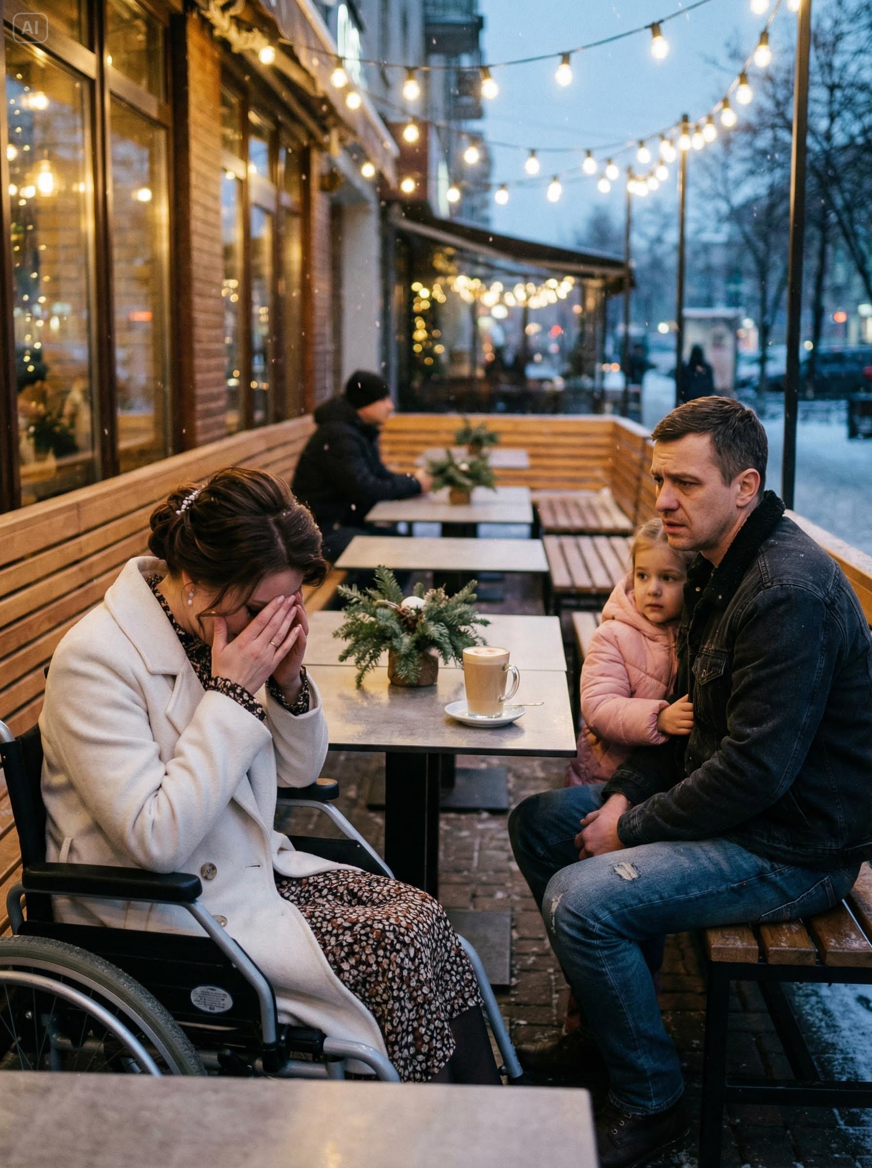 Millionaire in Wheelchair Wept Alone — Until a Homeless Single Father Sat Down Beside Her