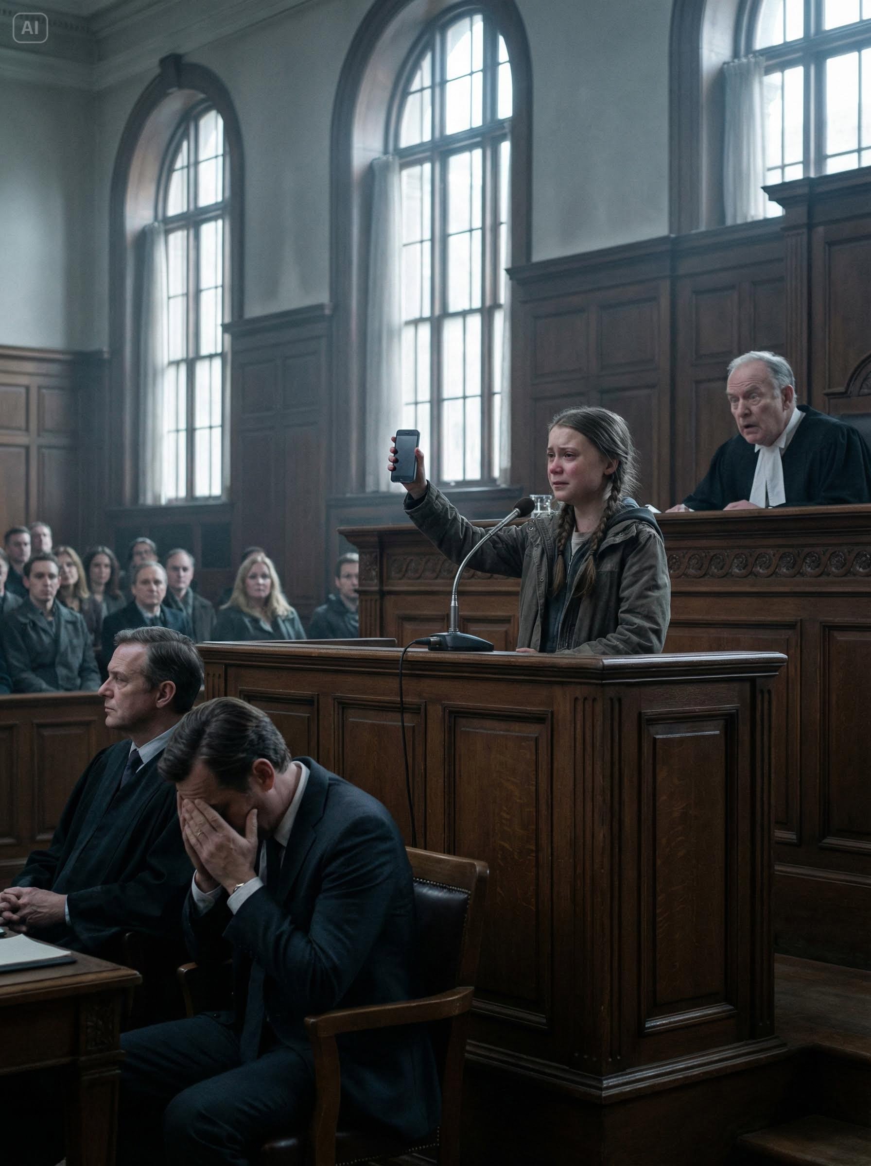 At my divorce hearing, my 12-year-old granddaughter played a recording — The entire courtroom wen…