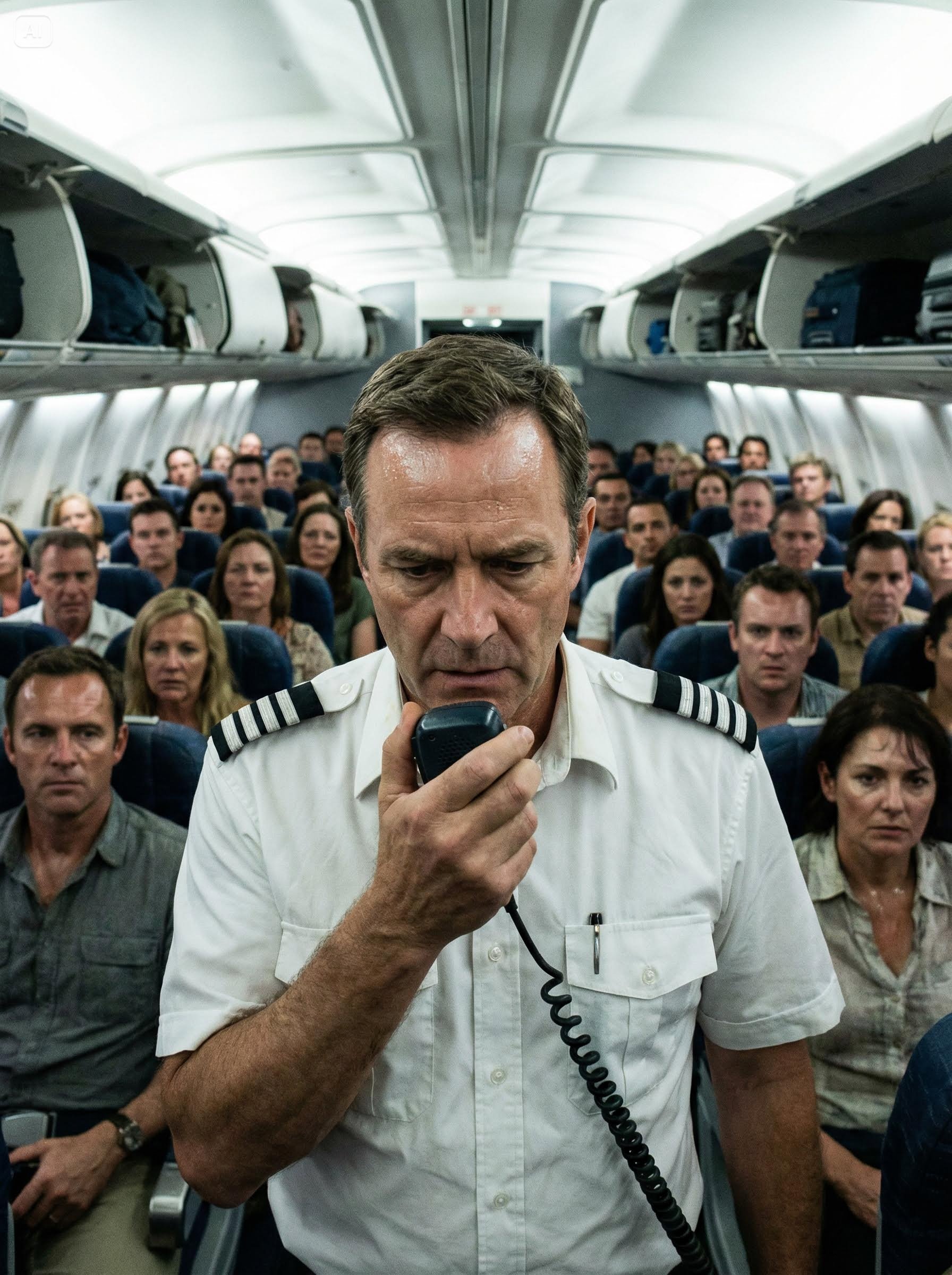 I held a plane full of angry passengers on the tarmac for 20 minutes. When I finally grabbed the mic to explain why, the silence was deafening.