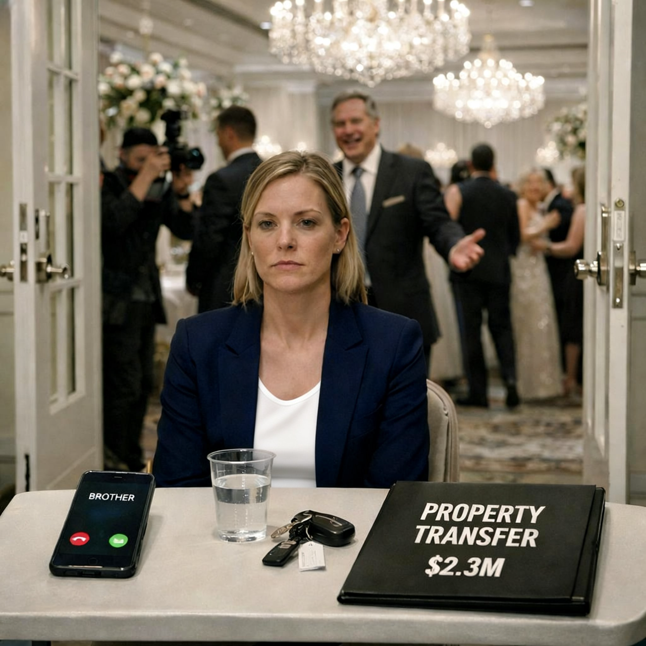 At my brother’s anniversary, I was seated in the hallway at a folding table. “Real seats are for important people, not you,” Dad announced to 156 guests. People walked past me, taking photos and whispering. I stayed silent, humiliation burning in my chest. Four hours later, my brother called, screaming, “You bought the hotel for $2.3 million?” I whispered back, “Six months ago.” And that was only the beginning…