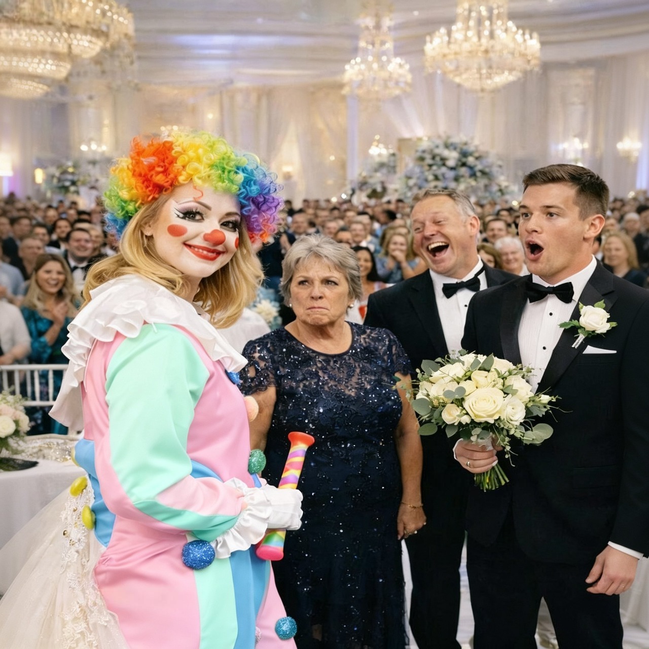 My Mother In Law Replaced My Wedding Dress With a Clown Costume-So I Wore It and Walked Down the Aisle and Said: ‘Thank You for This Gift In Front of Everyone’…