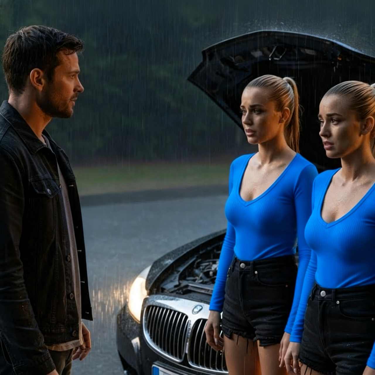 Poor single dad helps stranded twin girls – Unaware their father is the judge who held his fate…