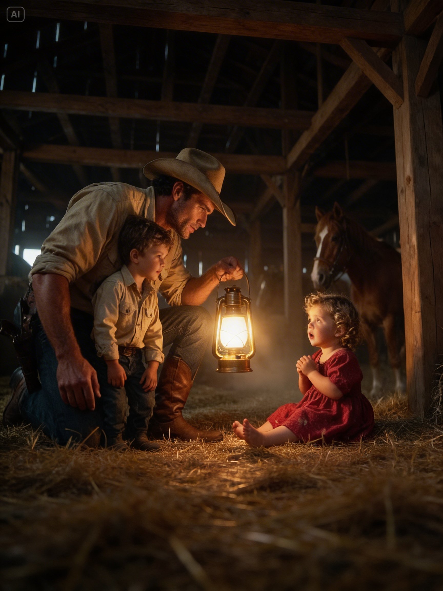 He found a little girl alone in the barn; then she whispered, “Mama is dying outside…”