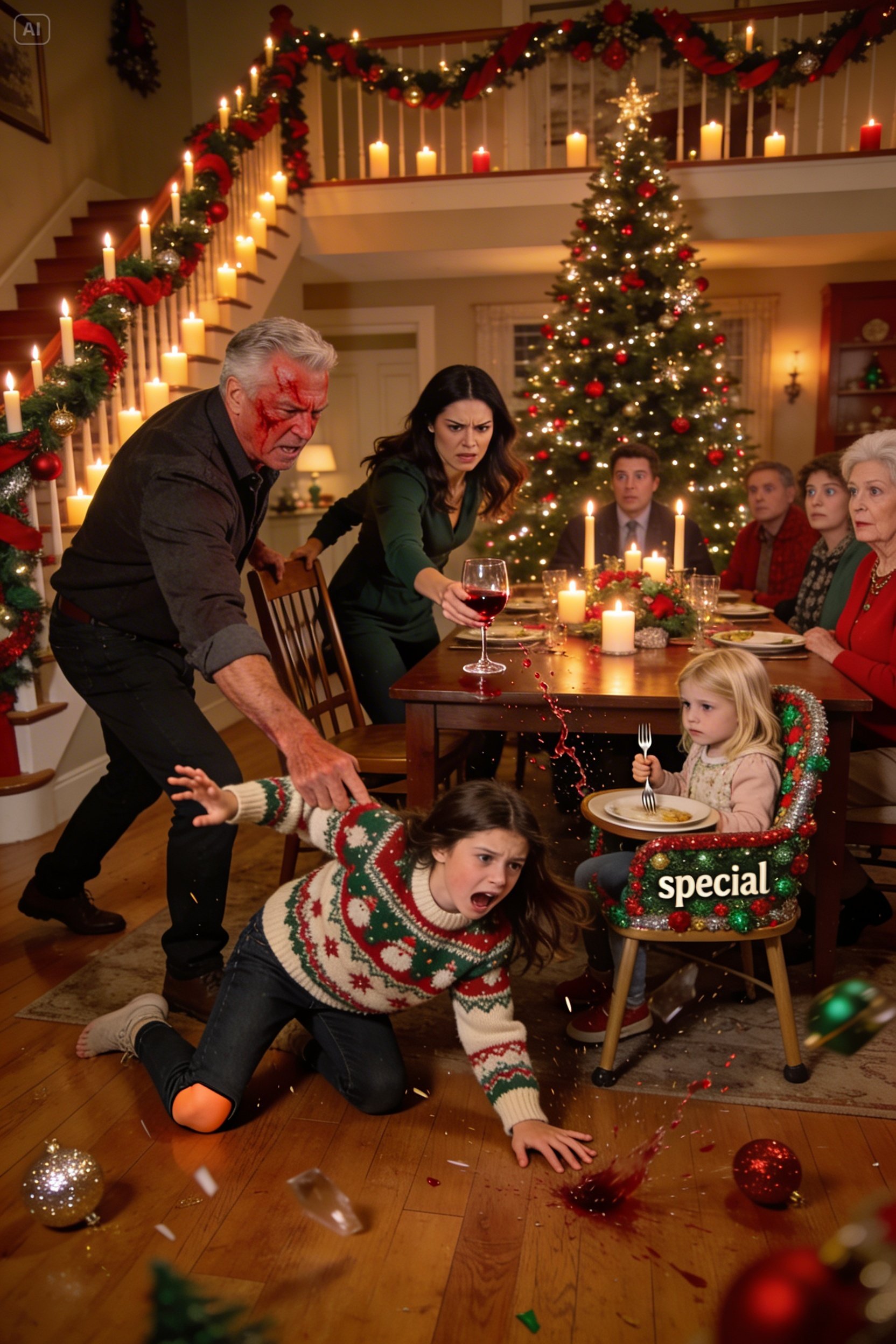 At Christmas, my dad pushed my daughter. “That seat is for my real grandkid. Get out!”