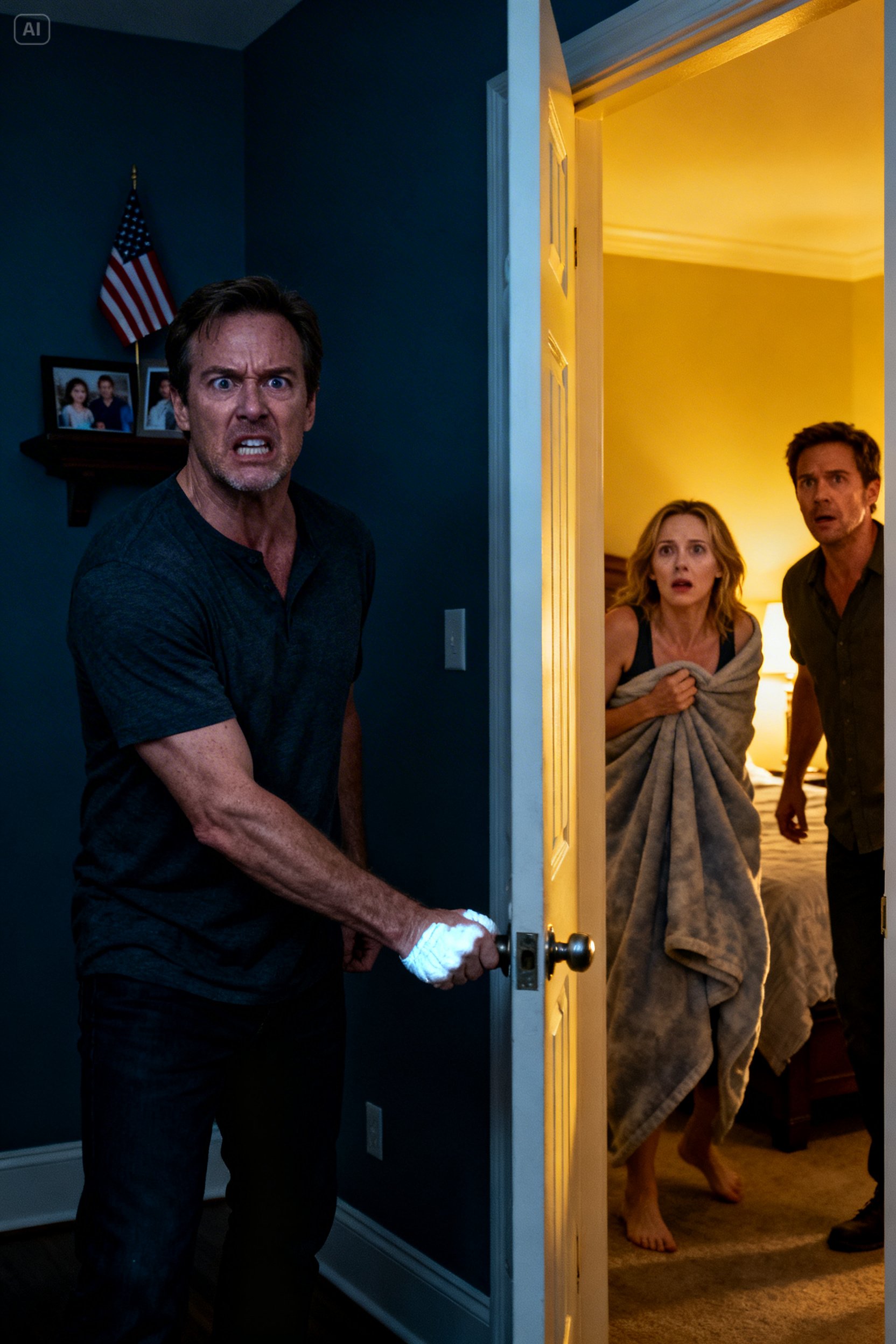 I heard moans behind my bedroom door… I tried to open it and discovered the truth.