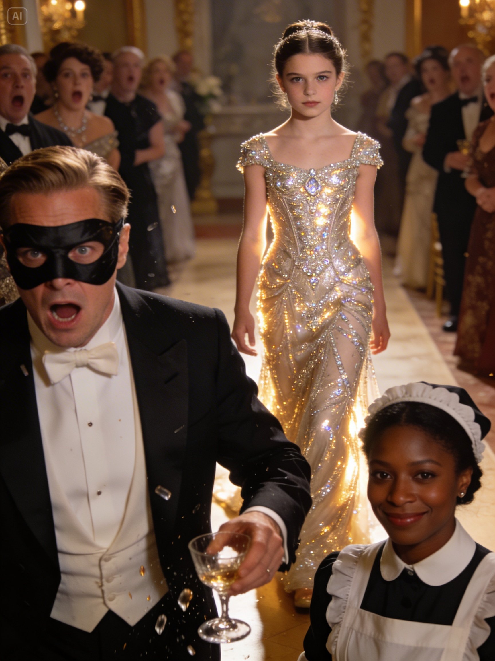 Billionaire Invited Black Maid Daughter to Party as a Joke, But She Arrived in a $2 Million Dress.