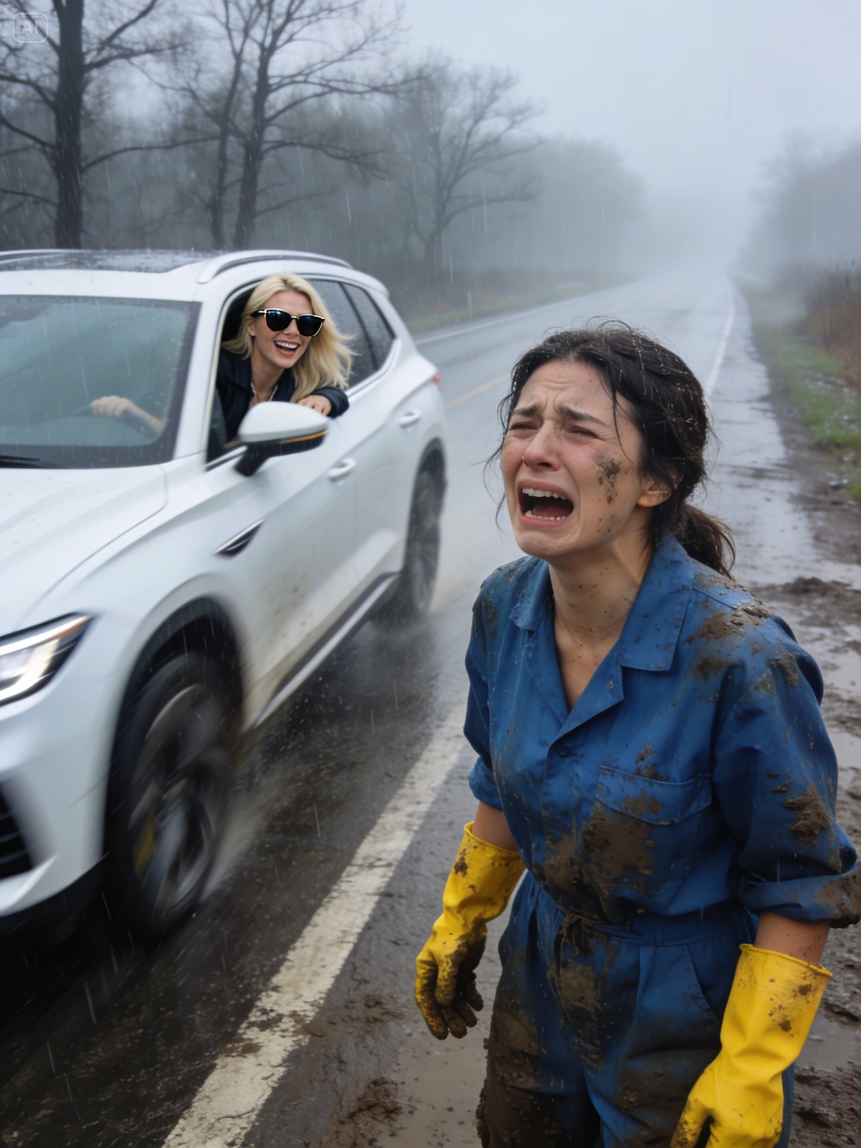 RICH LADY SPLASHES MUD ON CLEANER GIRL — UNAWARE WHO WAS WATCHING