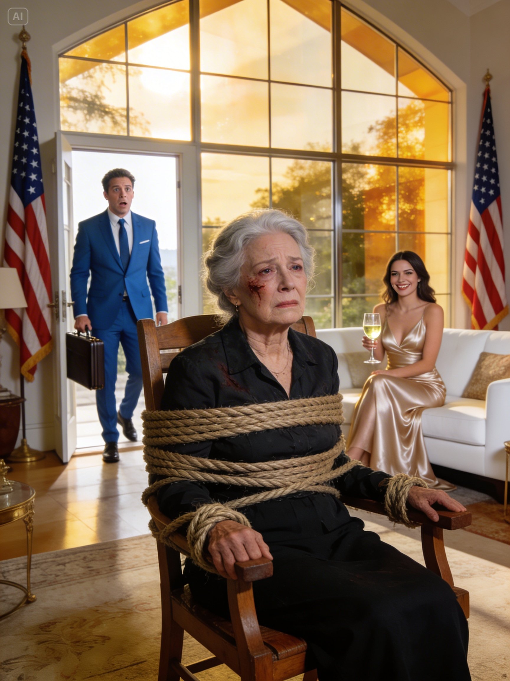 The millionaire arrived home earlier than expected… and saw what his wife had done to his mother…