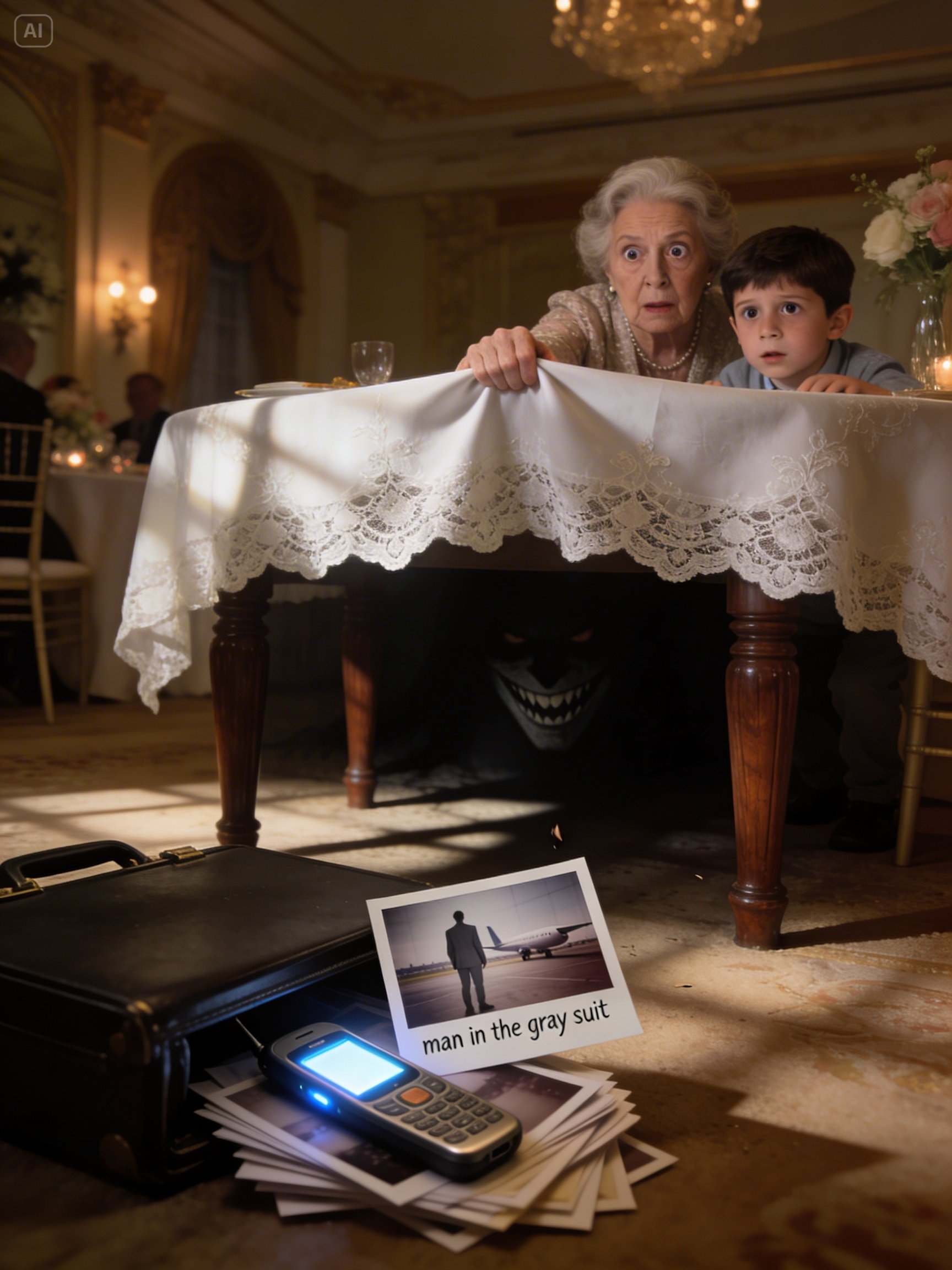 Grandma, I want to leave right now. What’s wrong, Grandma? You didn’t look under the table, did you? >> I was sitting quietly at the table next to my 7-year-old grandson at my son’s second wedding. Suddenly, the boy grabbed my hand tightly and whispered, “Grandma, I want to leave right now.” I asked him, “What’s wrong?” He trembled and replied, “Grandma, you didn’t look under the table, did you?” I slowly lowered my gaze and froze.