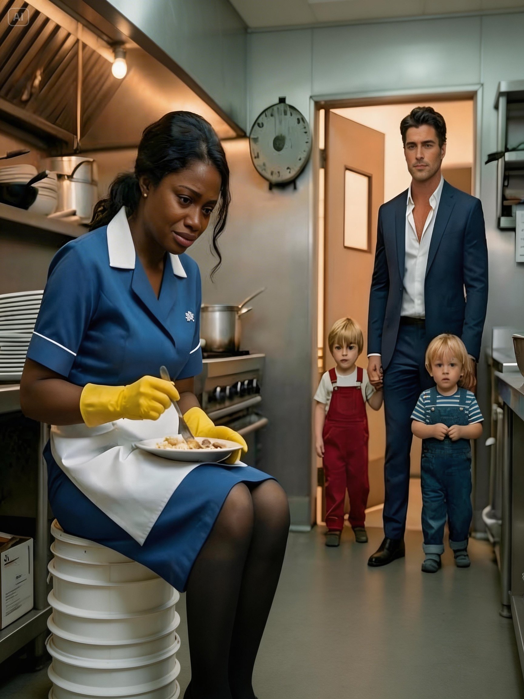 Billionaire returned home early and he is shocked to see his maid Eating leftovers