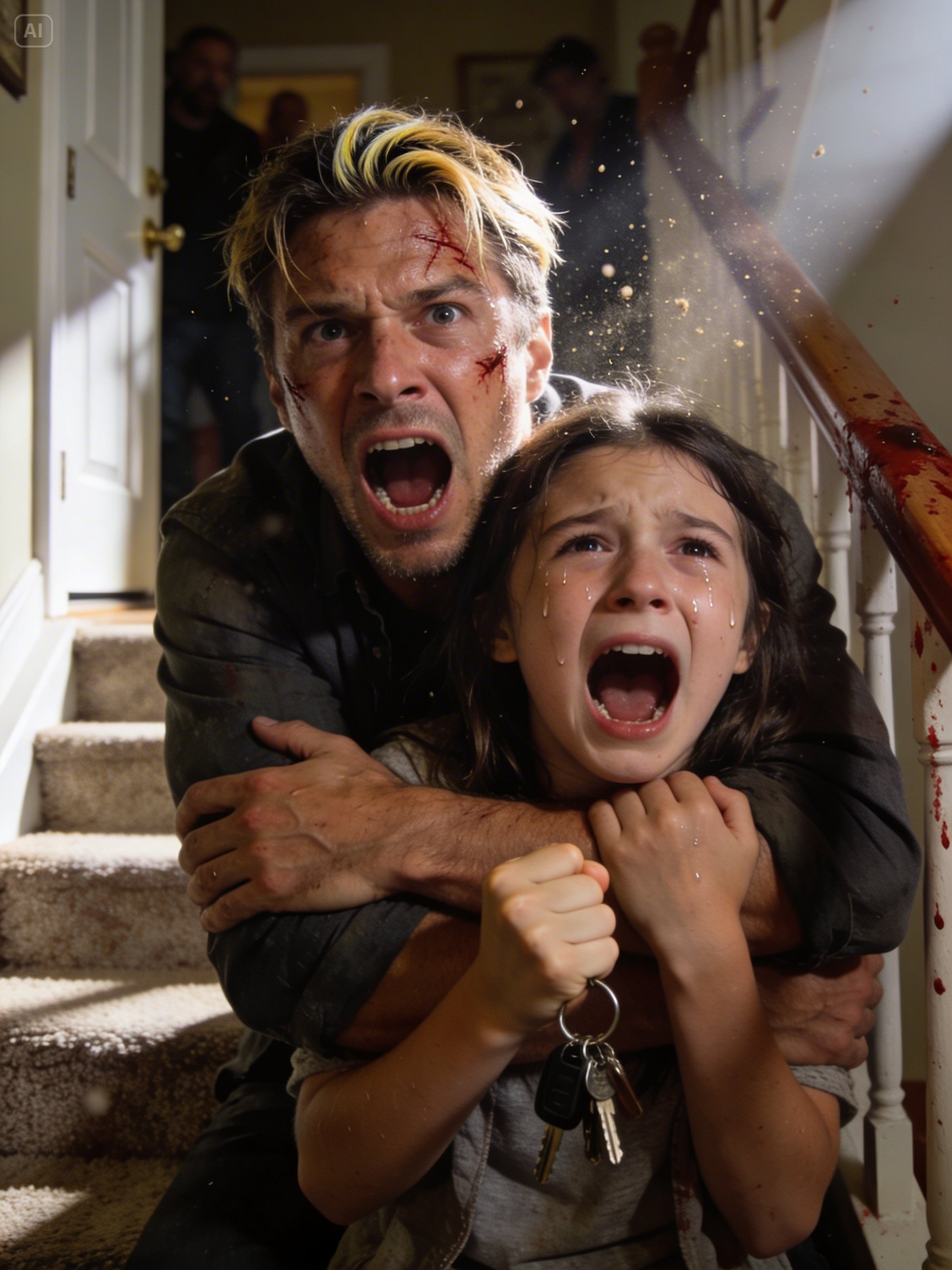 My Wife Had Just Gone To The Store When My 7-year-old Whispered, “We Have To Get Out. Right Now.” I Laughed, “Why?” She Pointed Upstairs And Trembled “We Don’t Have Time, We Have To Leave This House Now.” I Grabbed The Car Keys And Headed To The Police Station, And That’s When It Happened…