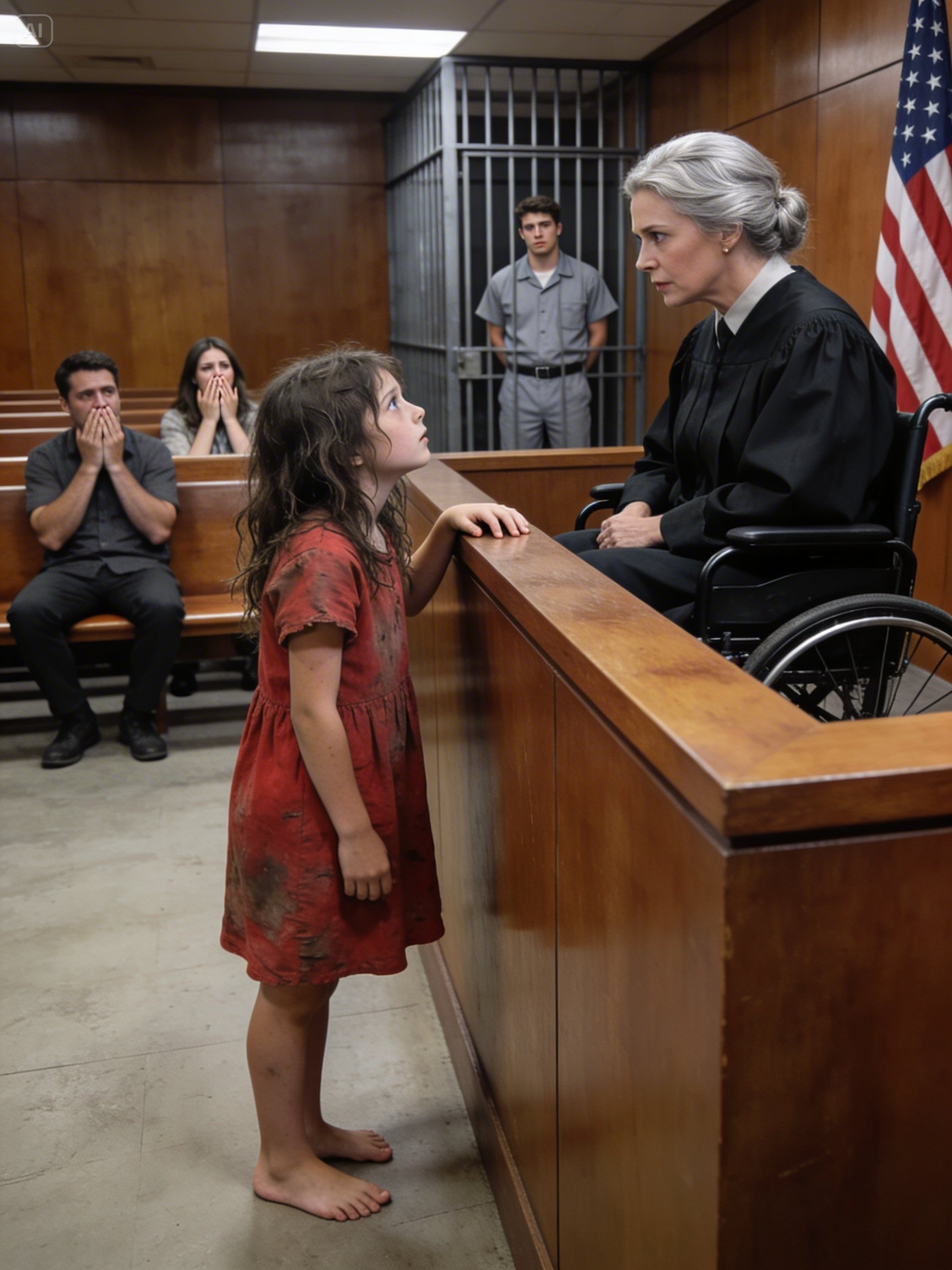Poor girl tells paralyzed judge: “Release my dad and I’ll heal you.” They laughed until she touched his legs…