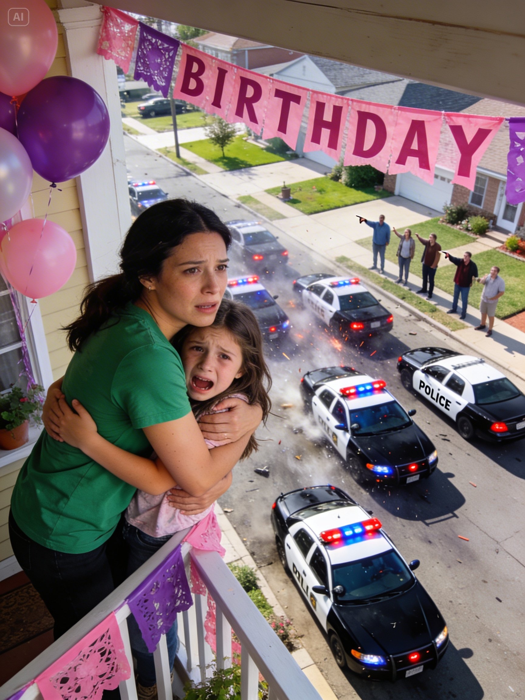 My husband yelled at me on the phone, ‘Grab the girl and run now!’ — Ten minutes later, the police surrounded the entire house