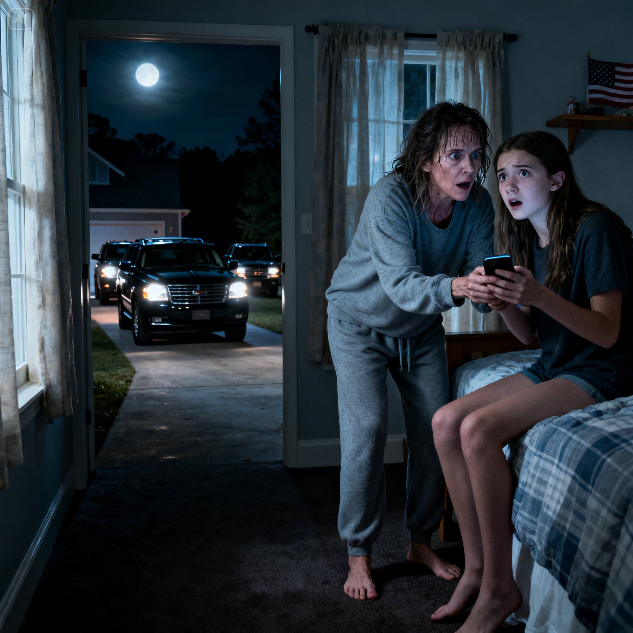 My mom ran into my room whispering. Turn off your phone. They’re tracking us. I asked who. She