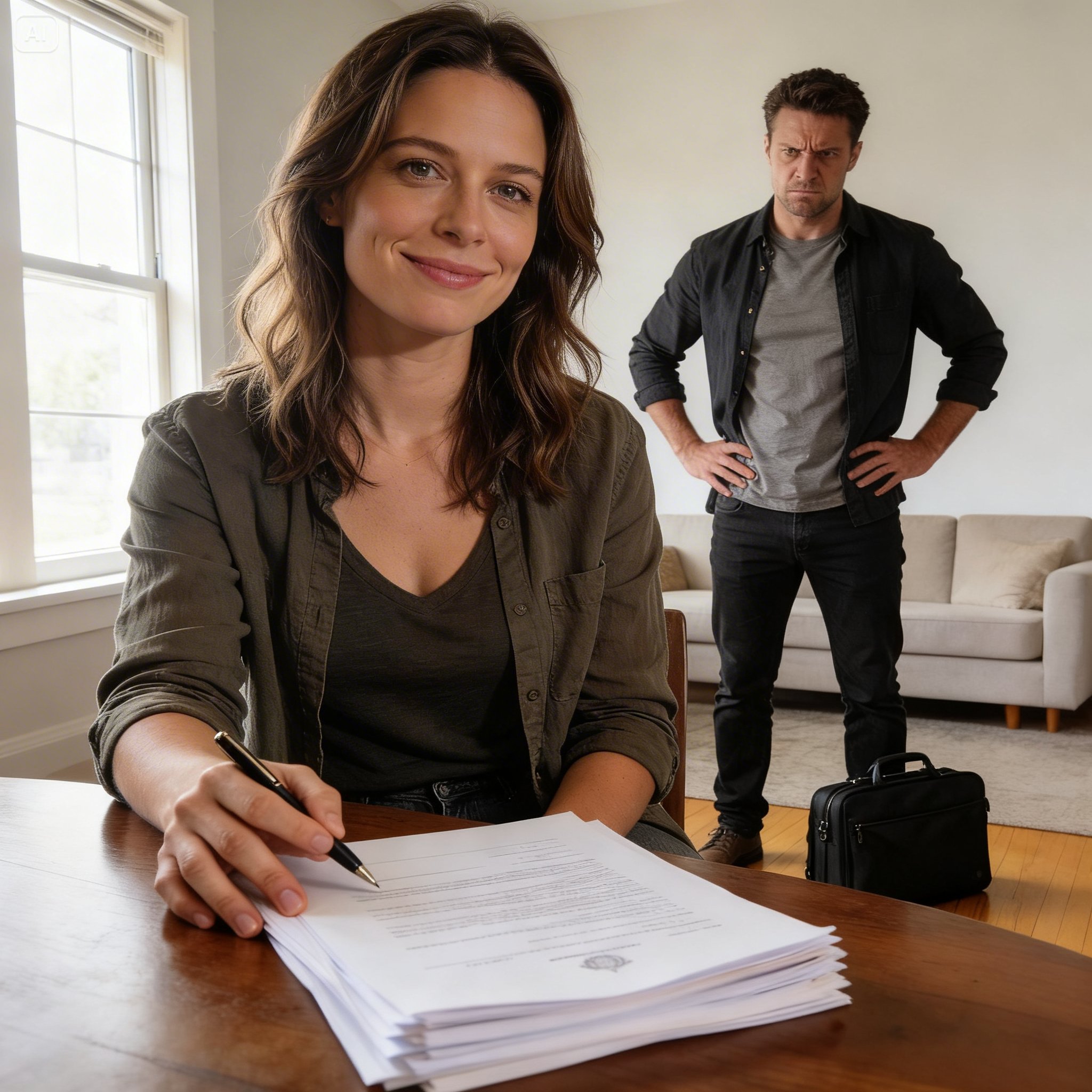 My husband called while I was buried in work and said something that didn’t feel real. “I just inherited millions. Pack your bags. Leave my house today.” By the time I walked through the door, the divorce papers were already waiting. I read every page slowly, signed without hesitation, placed the pen down, and smiled. “Good luck. You’re going to need it.”